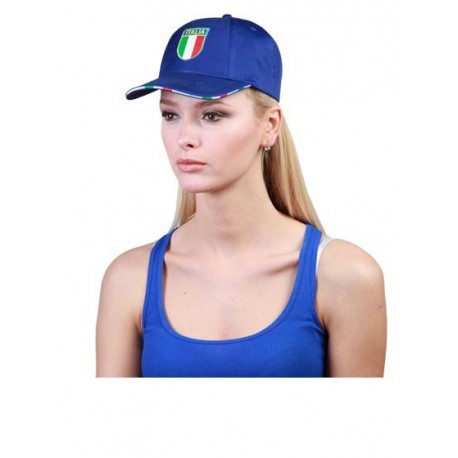 Cappellino 6 pannelli con scudetto italia