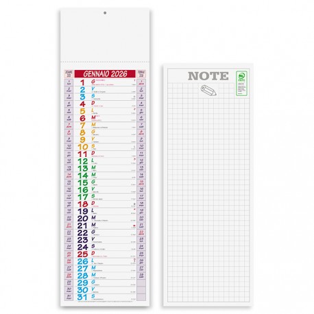 Calendario 2026 Multicolor Silhouette