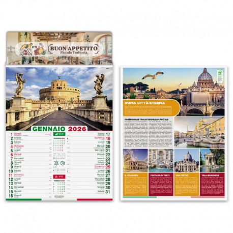 Calendario 2026 Città d'italia